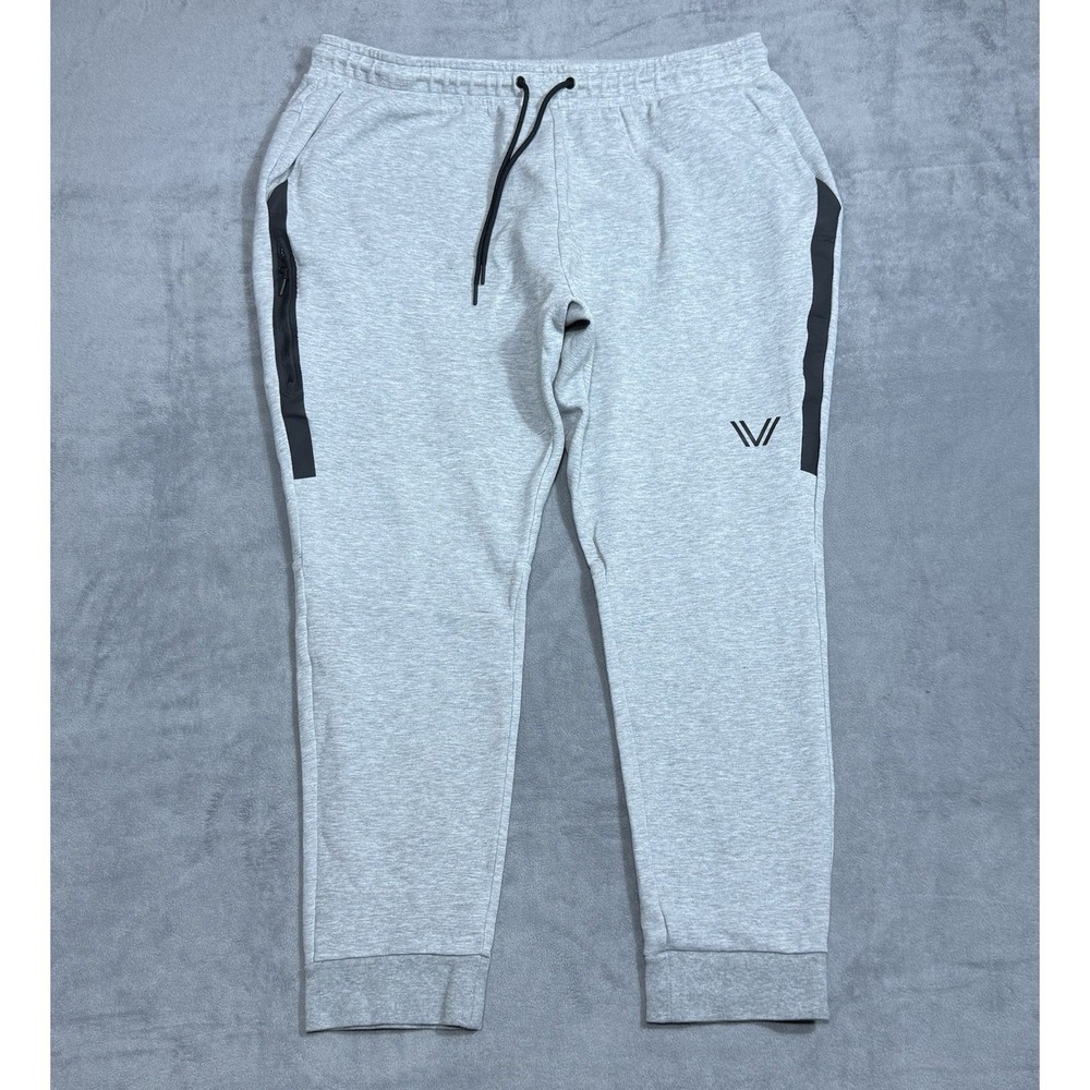 Peak Velocity Sweatpants Mens 2XL XXL Gray Performance Stretch Taper Joggers